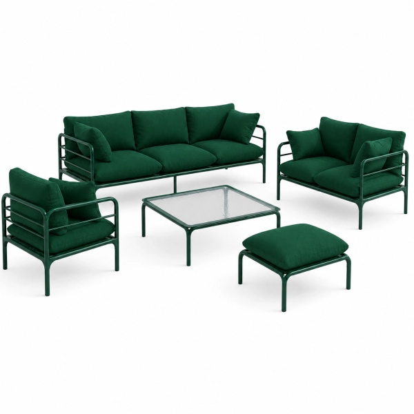 Zestaw Wypoczynkowy Ogrodowy BELLANTI Venezia Deep Emerald 6os.+1